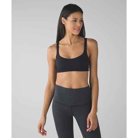 Lululemon Free To Be Bra Wild Black Strappy Back Yoga Sports Bra Size 8 - Picture 3 of 13